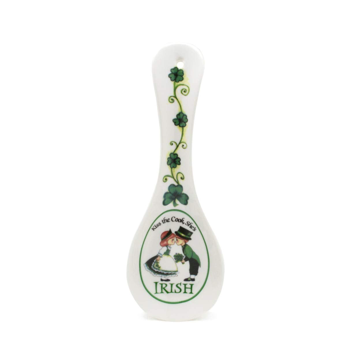 Decorative Ceramic Kitchen Spoon Rest by E.H.G | "Kiss The Cook, She's Irish"…