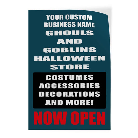 Custom Door Decals Vertical Vinyl Stickers Multiple Sizes Halloween Store Open Costumes Decorations Business Industrial Luggage & Bumper Stickers for Cars 5x7Inches
