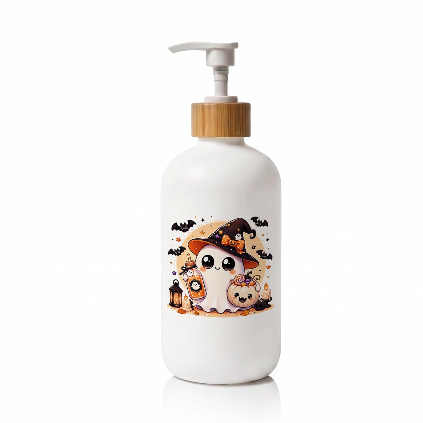 Nincaishin Halloween Ghost Glass Soap Dispenser with Pump