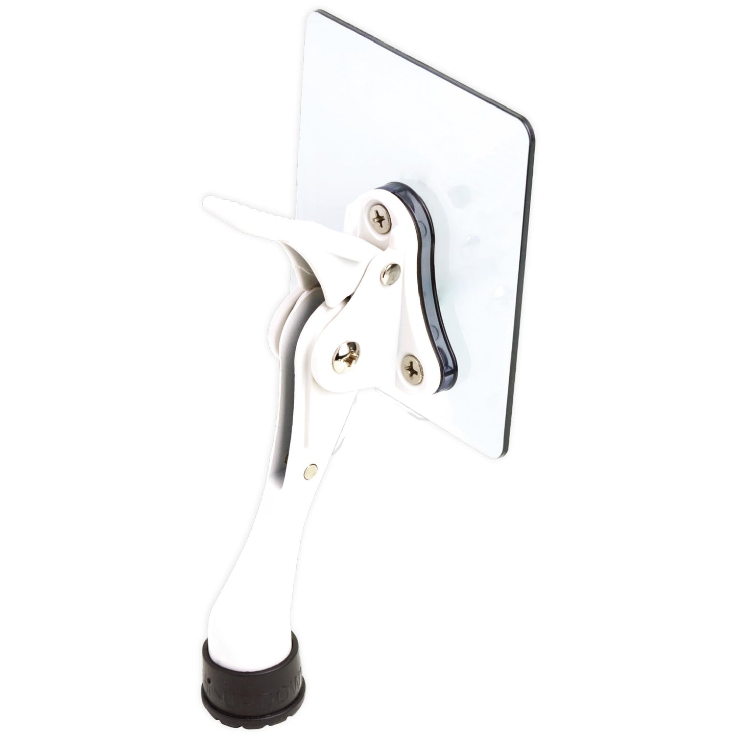 Door Stopper with Adhesive Bracket Stickers, No Drilling or Tools Needed, Available for All Doors, Door Holder, Heavy Door Stop, KickDown Door Stoppers, Bottom of Door by HASHI (White/Bracket)