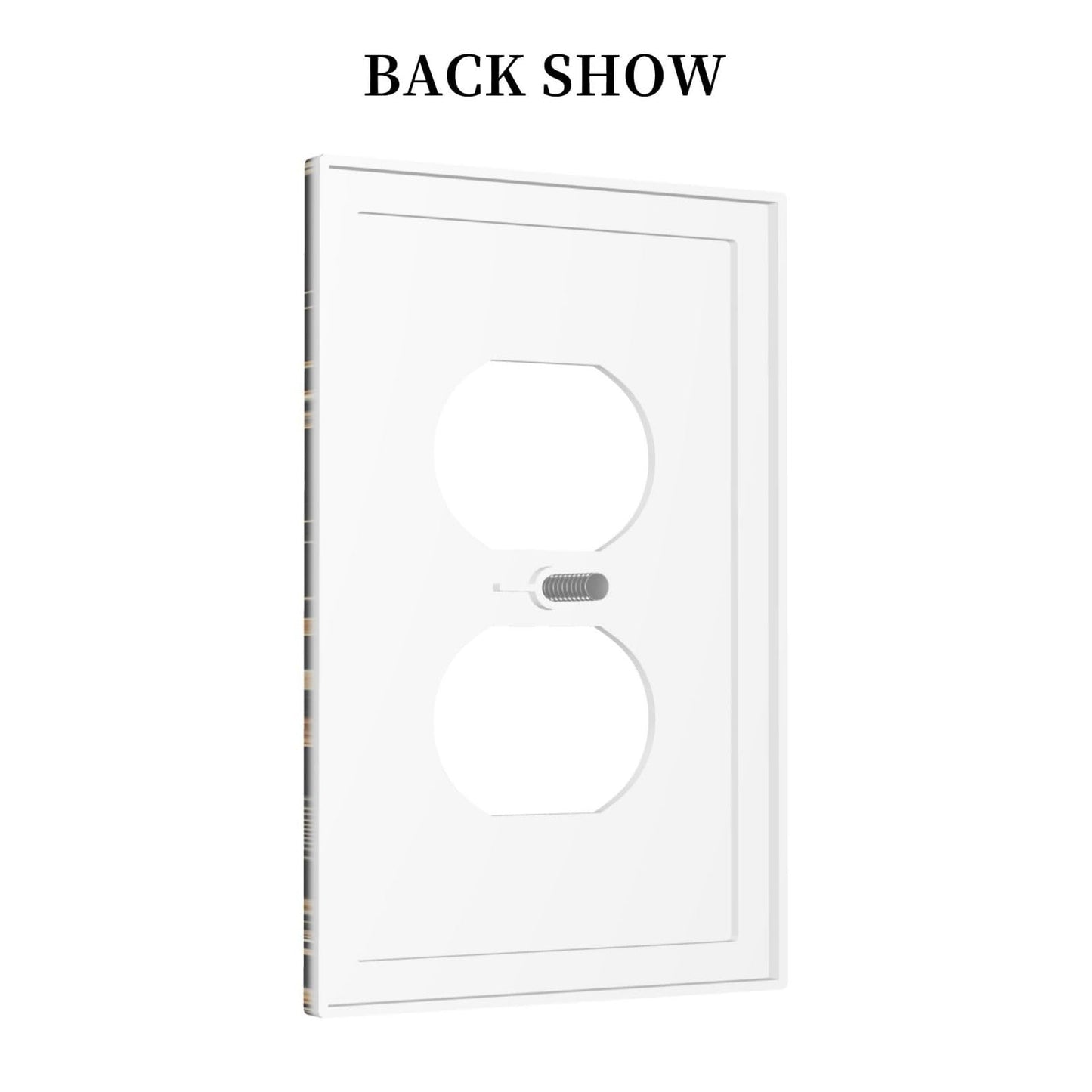 Botanical Morris Floral Midnight Black 1 Gang Outlet Plate Decorative Single Duplex Wall Plate Covers Unique Electrical Receptacle Light Switch Cover Art Faceplate Switchplate for Bathroom Living Room