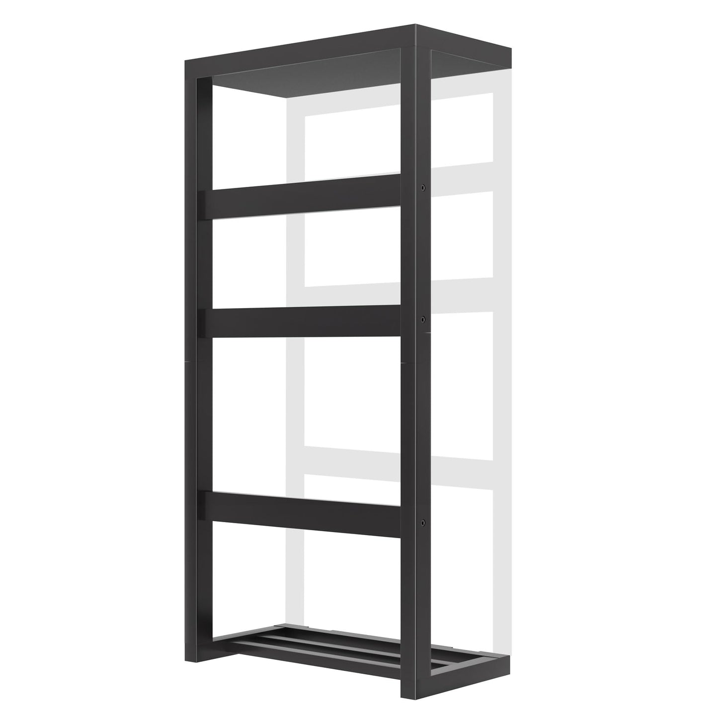 Bamboo Wall Blanket Ladder, 4-Tier Towel Racks, Blanket Holder with Anti-Slip Construction Home Decor, Decorative Blanket, Quilt, Towel, Scarf Ladder Shelves for Bathroom, Living Room, Bedroom, Black