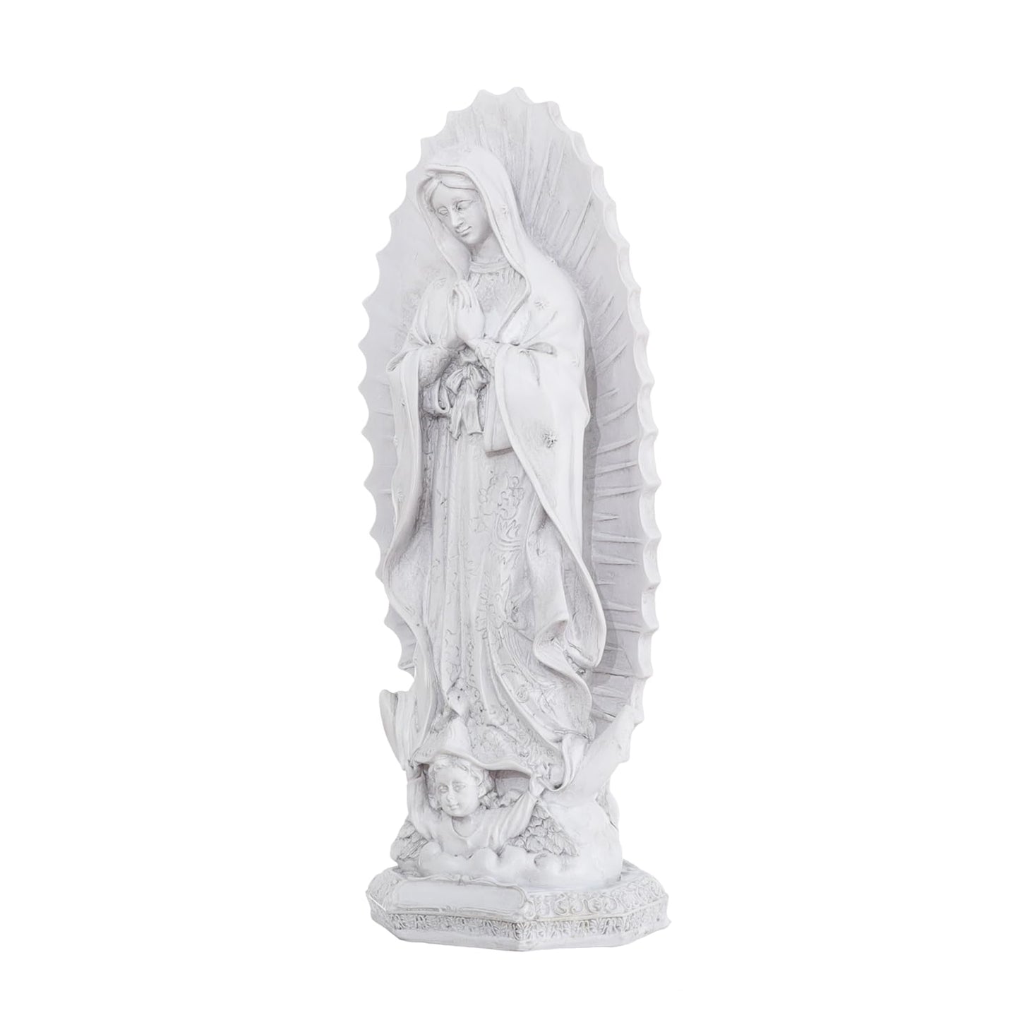 KOMI Virgen de Guadalupe Statue 12 Inch Resin Our Lady of Guadalupe Mexico Figure Statue for Home Altar Decor Blessed Holy Mother Virgin Mary Sculpture Catholic Gifts