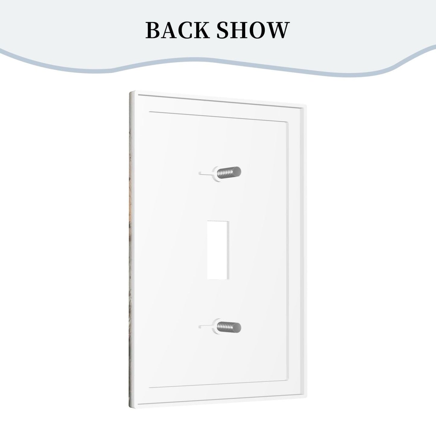 LOLREAI Decorative Light Switch Cover Plate Sunset Plants Flower Daisy Nature Lakescape 1 Gang Wall Plate Cover Single Toggle Switch Plate Covers Jumbo Electrical Switchplate Receptacle Faceplate