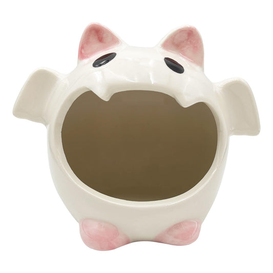 Bat Shaped Ceramic Bowl, Cute Storage Container, Fun Spooky Bat Themed Ceramic Bowl for Home Decor and Organizing (White)