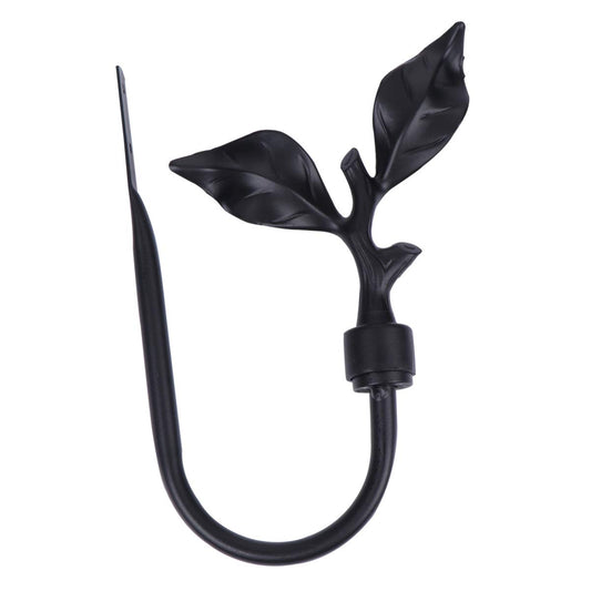 Curtain Holdbacks Curtain Wall Hooks Wall Mounted Curtain Drapery Tiebacks Heavy Duty Vintage Leaves Curtain Holdbacks for Home Office Bedroom Kitchen Black Brass