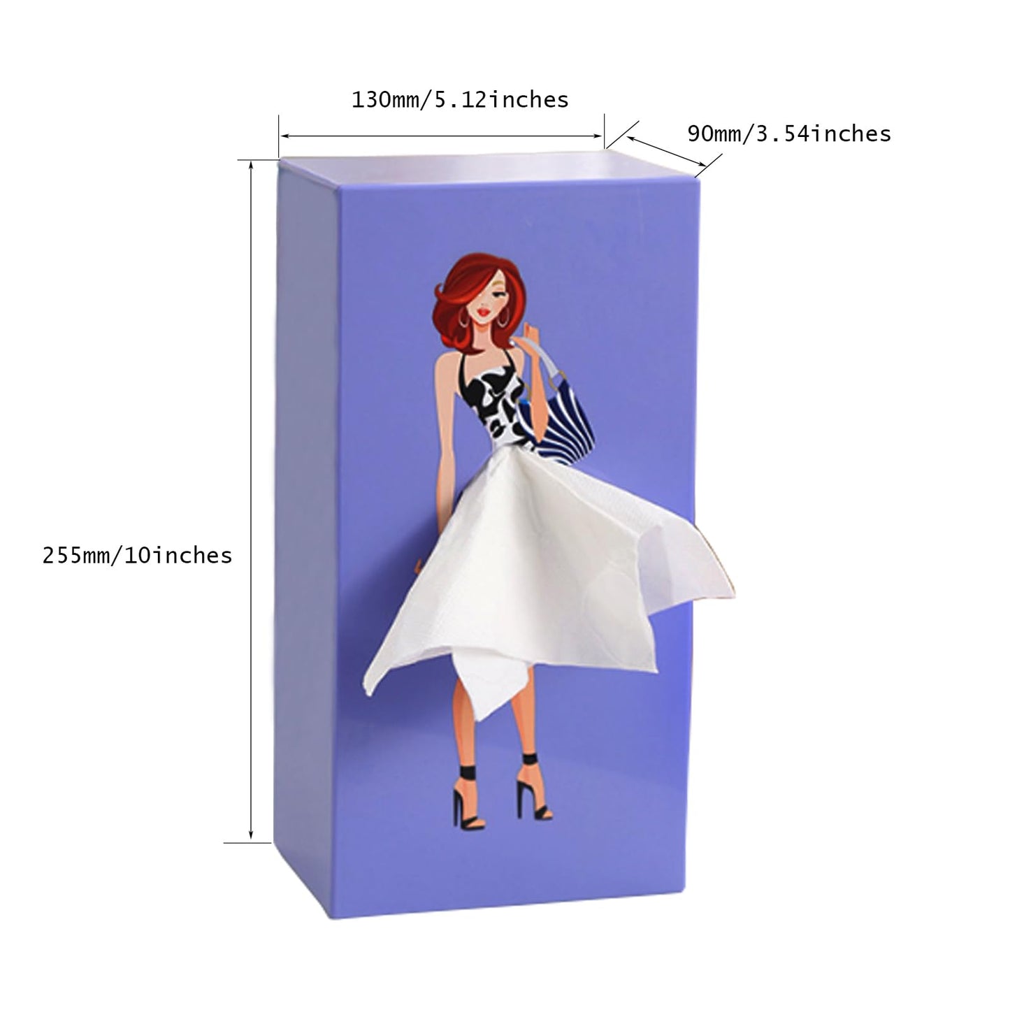 WSOQYEO Skirt Tissue Box Holder Decorative Tissue Box Cover Funny Tissue Boxes Holder for House Bathroom Living Room Bedroom & Office