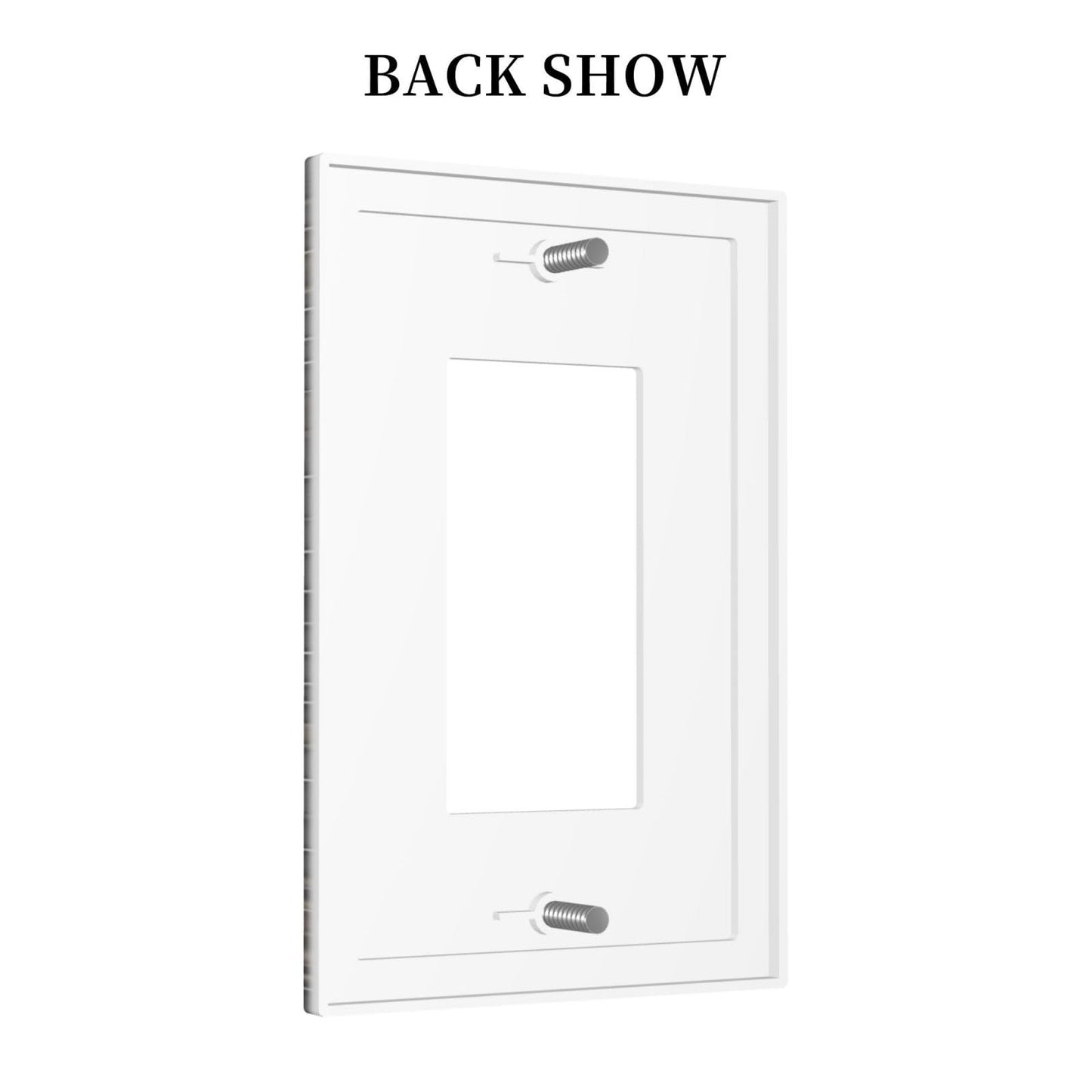 Faux Leather Crocodile Gray Gold Print Decorative Outlet Covers 1 Gang Single Rocker Light Switch Cover Plate Wall Plates GFCI Faceplate for Bedroom Home Decor