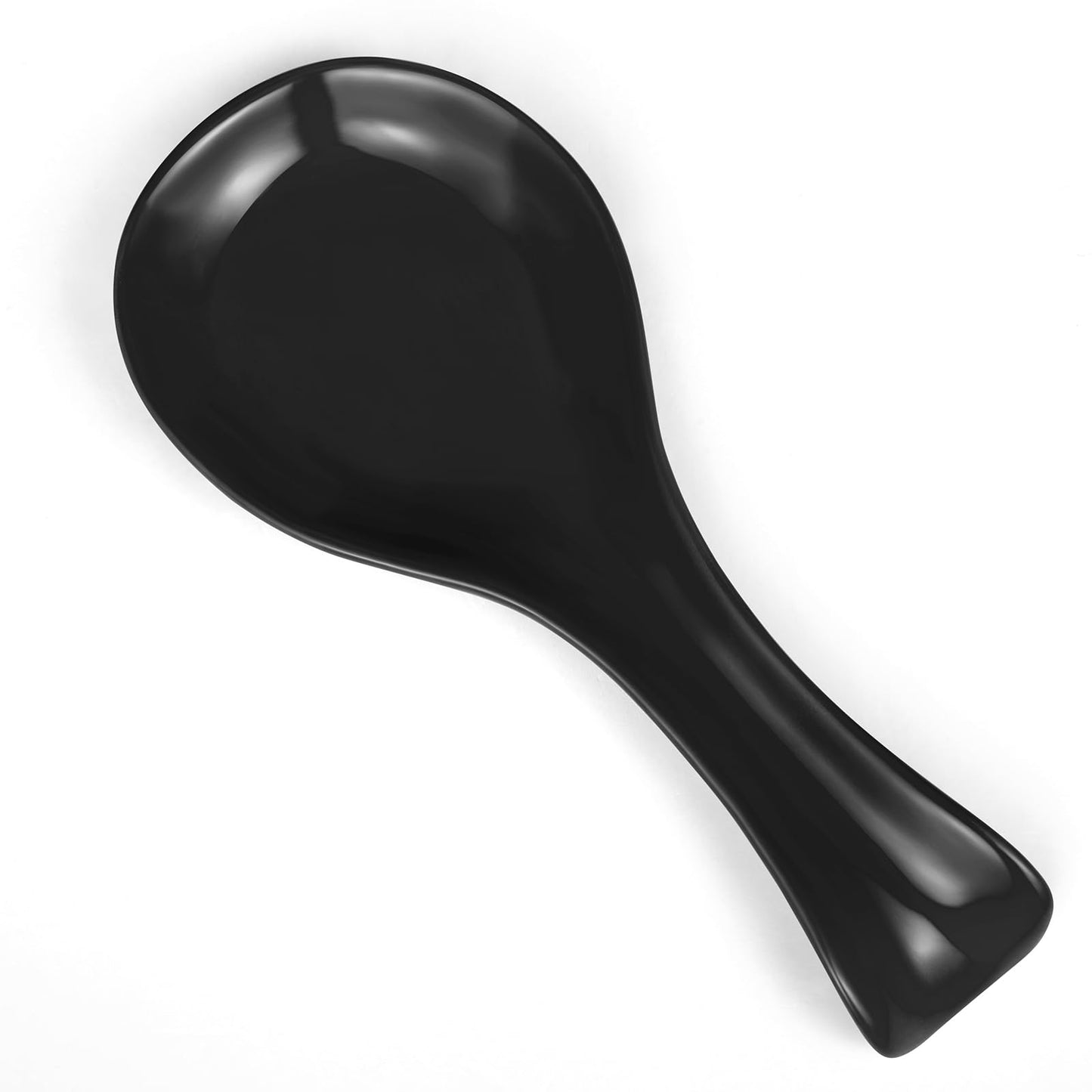 Patelai Ceramic Spoon Rest Spoon Holder Stovetop for Kitchen Stove Coffee Bar Accessories Christmas Gift(Black,Classic Style)