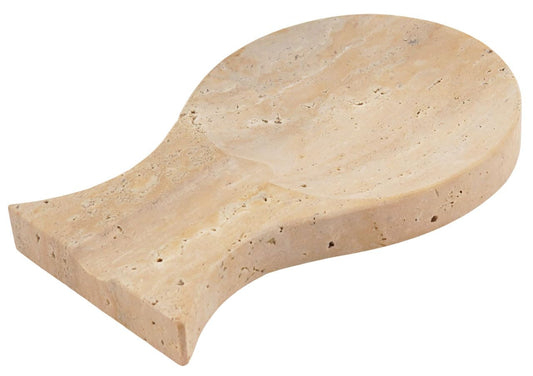 SPESHSTONES Marble Spoon Rest 8'' Inches Travertine Marble Spatula Fork Ladle Handmade Utensil Rest Keeper - Cooking Spoon Organizer - Stove Top Chef Kitchen Tool Spoon Holder