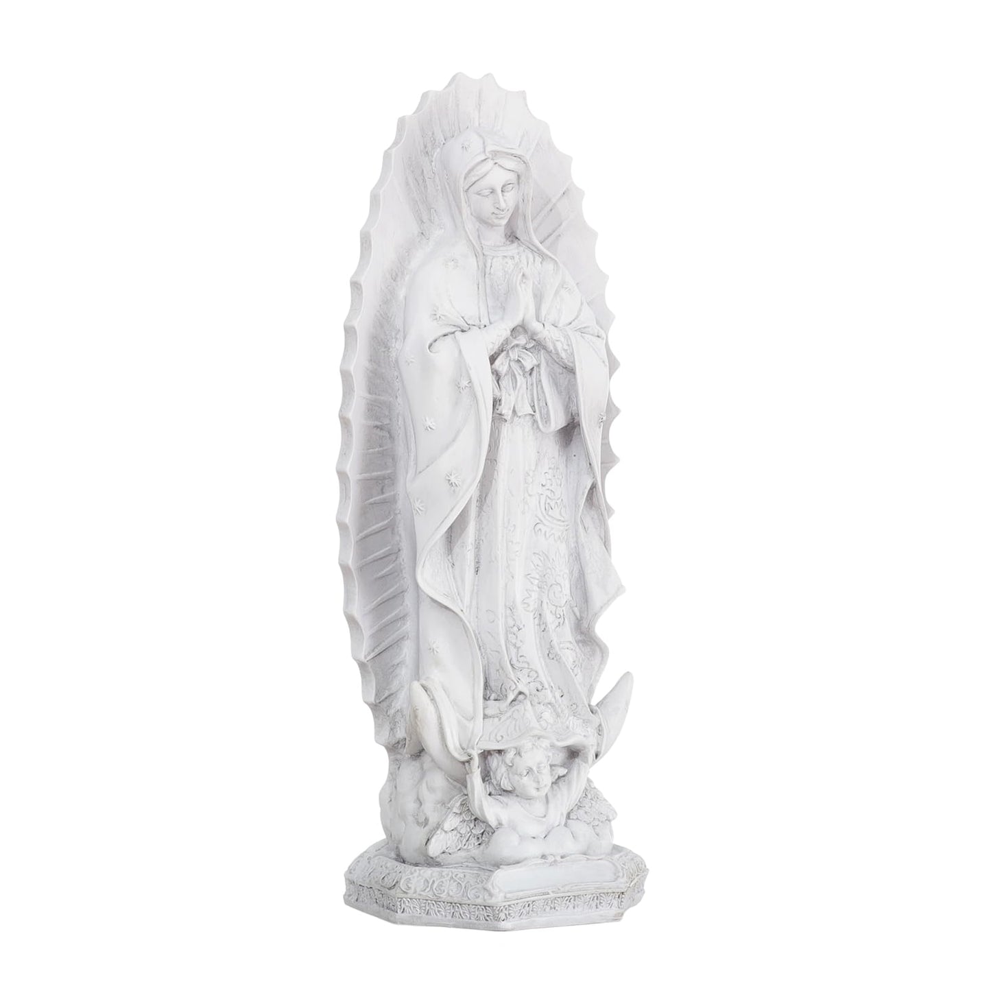KOMI Virgen de Guadalupe Statue 12 Inch Resin Our Lady of Guadalupe Mexico Figure Statue for Home Altar Decor Blessed Holy Mother Virgin Mary Sculpture Catholic Gifts
