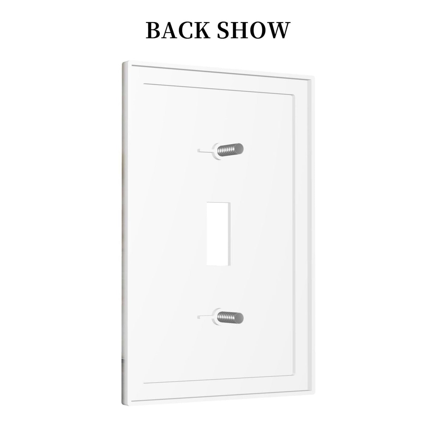 White Daisy Flowers in Vase Single Toggle Light Switch Cover Decorative Christian Inspirational Window 1 Gang Wall Plate Blue Sea Butterfly Floral Electrical Switchplate Faceplate for Bathroom Decor