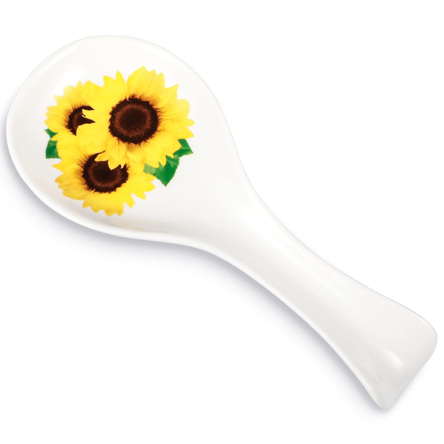 Potchen Spoon Rest Flower Utensil Holder Ceramic Spoon Rest for Stove Top Kitchen Decoration Kitchen Accessories Housewarming Gift for Coffee Bar(Sunflower)