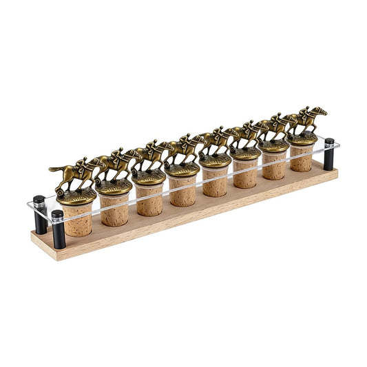 BENECREAT Stopper Display Stand, Whiskey Cork Display, Bourbon Cork Stopper Display, Bourbon Stopper Holder for Decoration Christmas Birthday Halloween Gifts 15.6x2.5x2.1inch