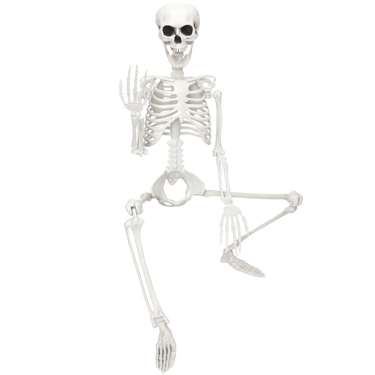 SHOCOSTO Skeleton Halloween Decor,3Ft Life Size Skeleton Full Body Plastic Human Bones for Halloween Decoration