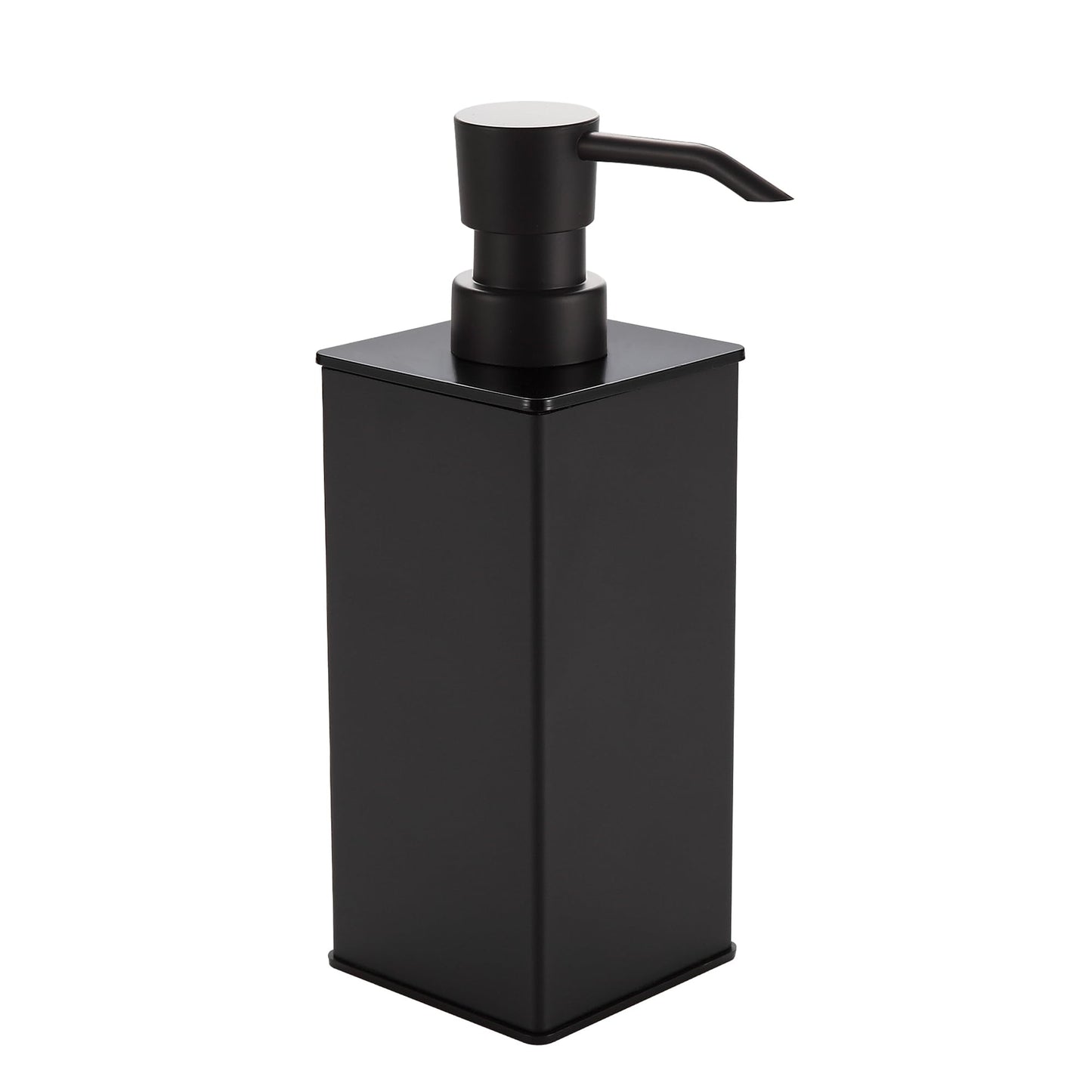 BGL Black Soap Dispenser, Refillable Square Soap Dispenser with Premium Aluminium, Rustproof Countertop Soap Dispenser for Bathroom, Kitchen, Home, Hotel – 240 ML
