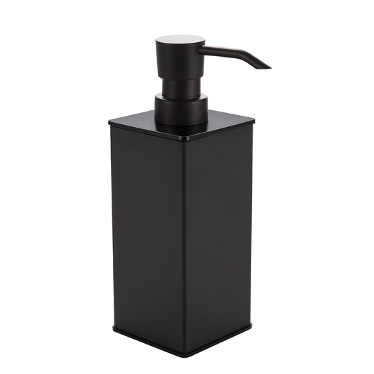 BGL Black Soap Dispenser, Refillable Square Soap Dispenser with Premium Aluminium, Rustproof Countertop Soap Dispenser for Bathroom, Kitchen, Home, Hotel – 240 ML