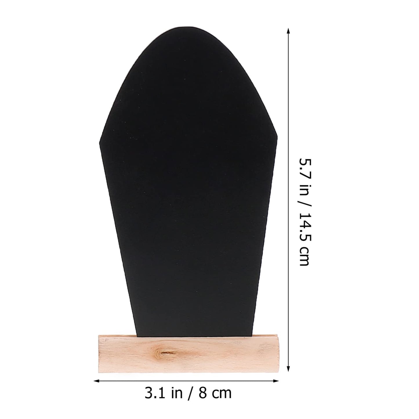 Amosfun 4Pcs Mini Chalkboard Signs Tombstone Shape Blackboards 5.70 X 3.14 Inch DIY Halloween Party Decoration Table Numbers Memos