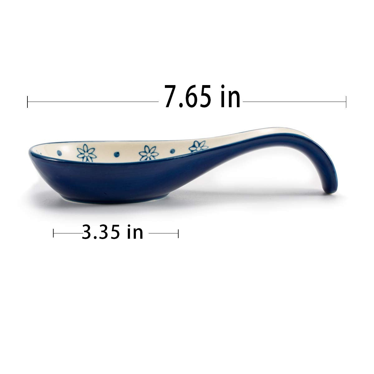 Wisenvoy Spoon Rest Spoon Holder for Stove Top Ceramic Spoon Holder Porcelain Spoon Rest for Kitchen Counter