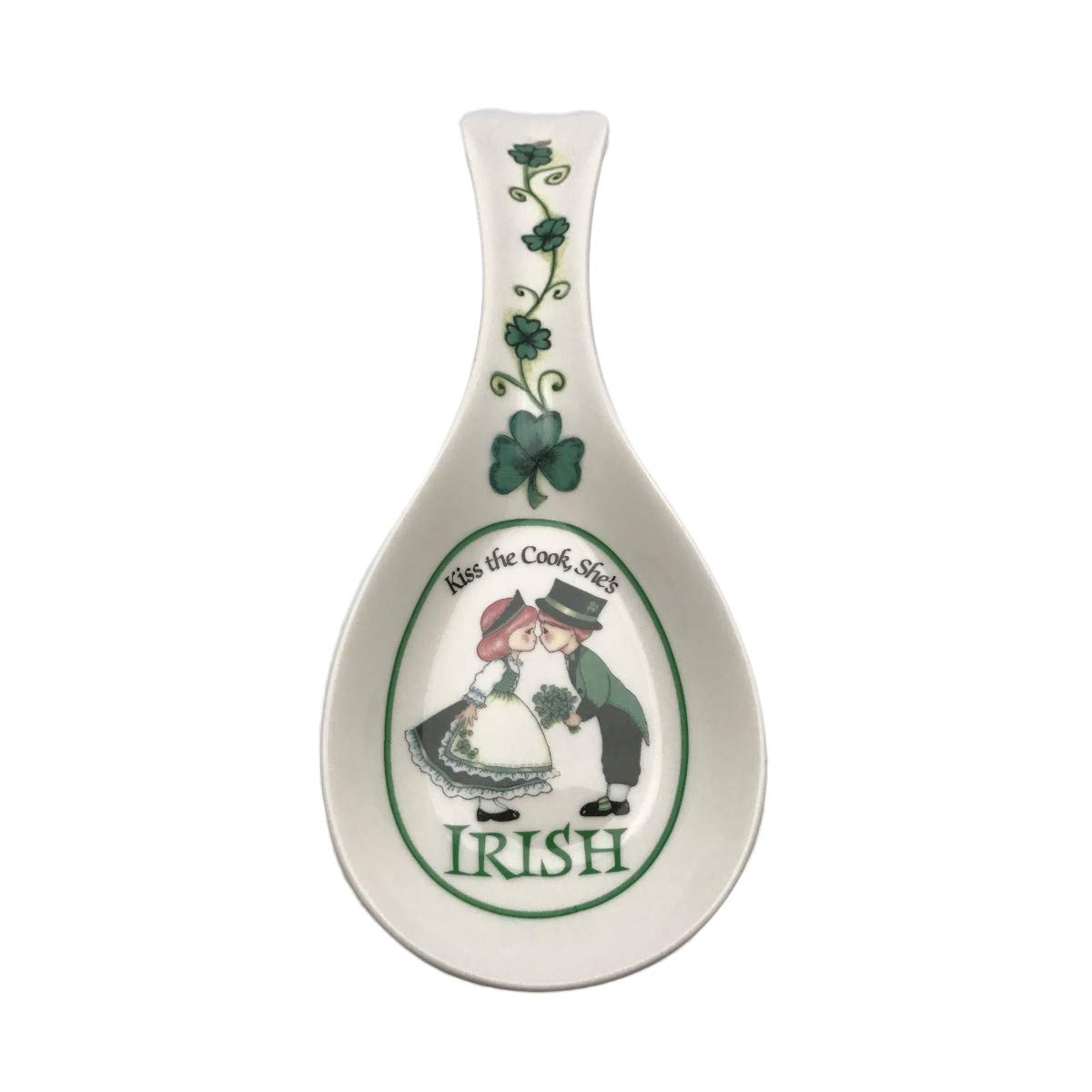 Decorative Ceramic Kitchen Spoon Rest by E.H.G | "Kiss The Cook, She's Irish"…