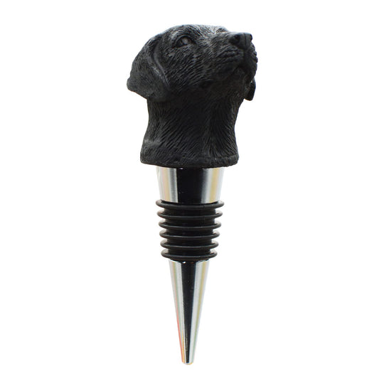 Labrador Retriever Dog Wine Bottle Stopper Decor Gift for Christmas,Thanksgiving,Black