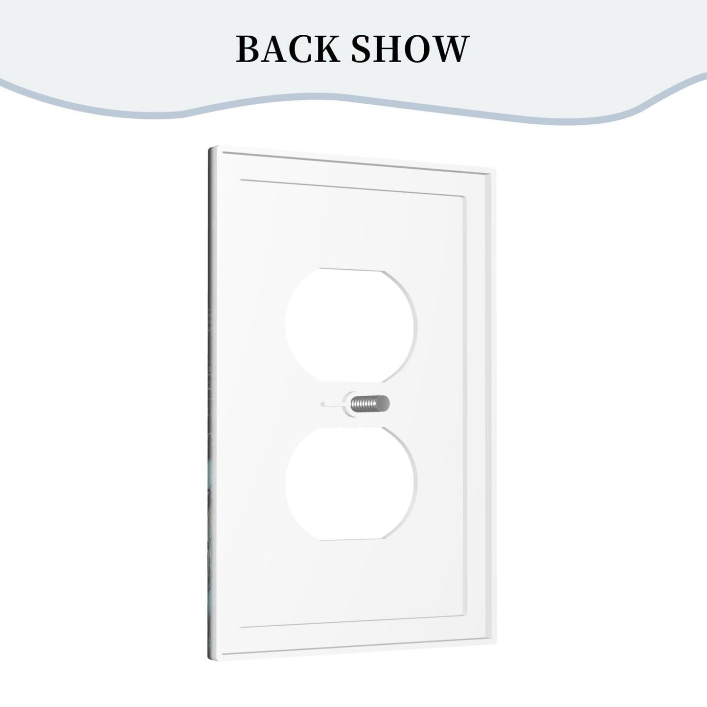 Tewujay Outlet Covers Boho Wildflowers Herbs Floral 1 Gang Duplex Light Switch Cover Plate Decorative Wall Plates Electrical Switchplate Receptacle Cover for Bathroom Bedroom Decor