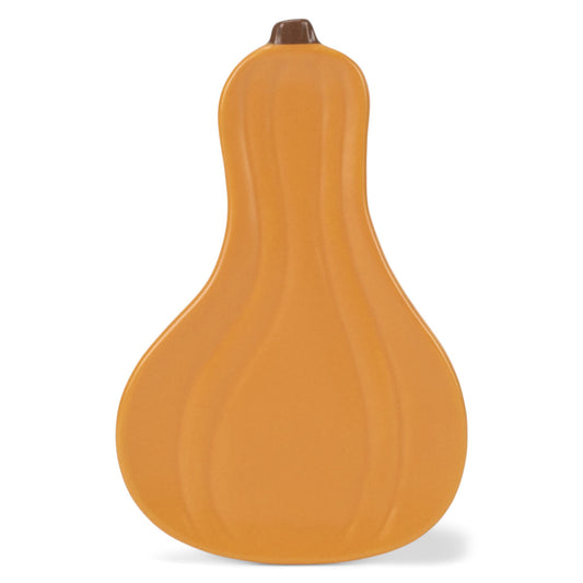 Nat & Jules Pumpkin Gourd Shaped 6.5 x 4 Inch Ceramic Spoon Rest: Cheerful Fall & Thanksgiving Decorations for Indoor Home Kitchen & Table Décor & Centerpiece, Orange