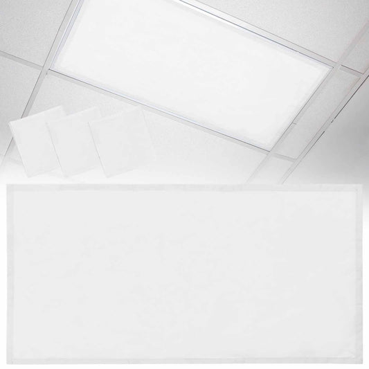 Versotilahome 3 Pack Fluorescent Light Cover 4x2 Feet, White Lights Filters Drop Fluorescent Lights Shade Panel, Modern Simple White Backdrop Magnetic Ceiling Classroom Light Cover for Office
