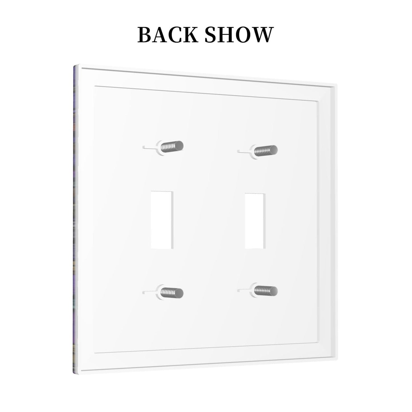 Stained Glass Crow On Tree Pattern Double Toggle Wall Plate Switch Decorative Panel Electrical Socket Plate Suitable For Bathroom Kitchen Living Room Bedroom