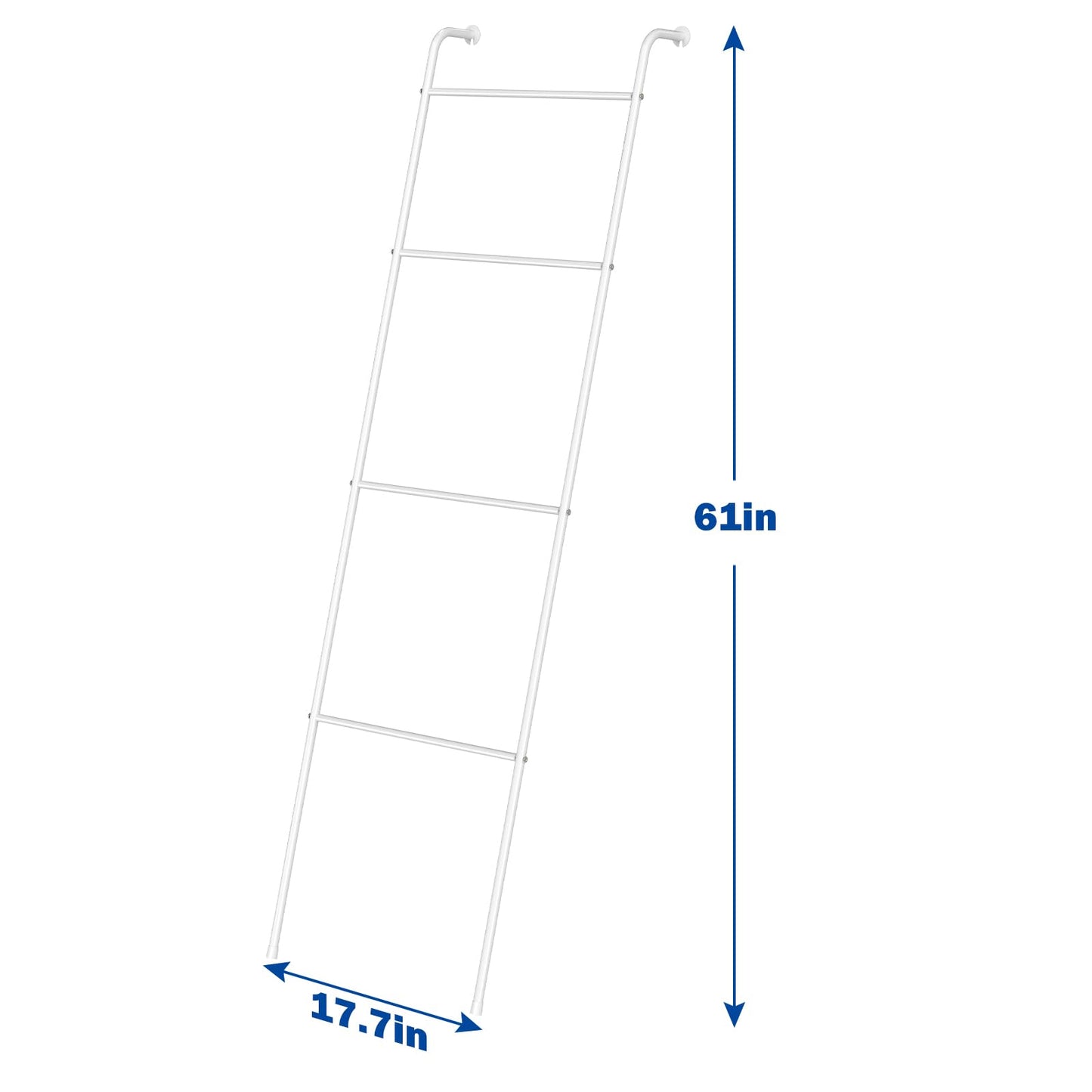 2 Pack Blanket Ladder Decorative Towel Rack Holder for Bathroom, Wall Leaning Metal Drying Quilt Stand for Living Room Bedroom Farmhouse Home Decor, for Women Mom Mother Her Wife - White