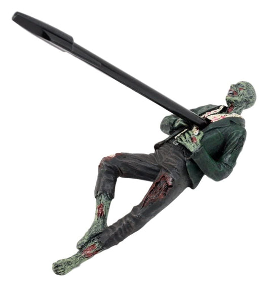 Ebros Gift Walking Dead Walker Hunter Impaled Zombie Pen Holder - 6.75"L Office Desktop Pencil Holder
