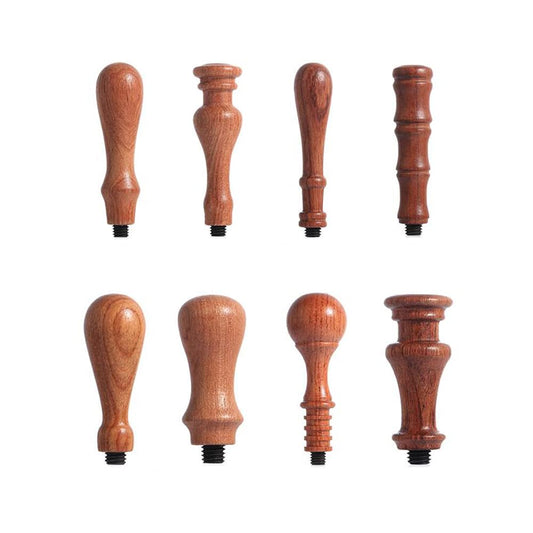 HomeSoGood 8Pcs Wood Handle Wax Seal, Stamp Accessories Portable Mini DIY Seal Tool Retro Wood Colorfor Post Gifts Decorative (Just Handles)