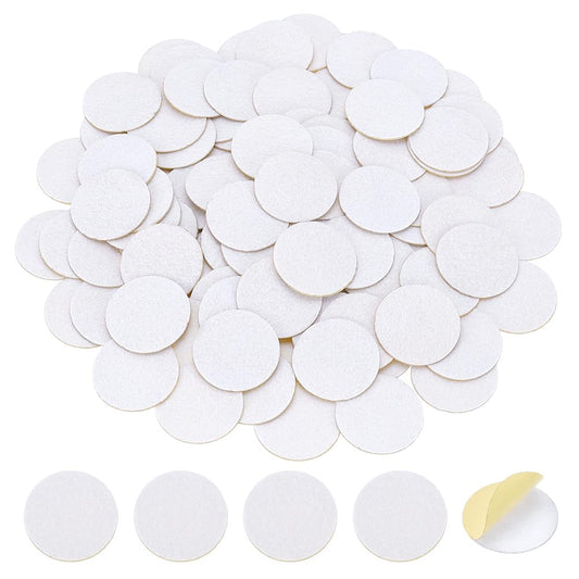PH PandaHall 200pcs White Felt Circles 1.5 Inch Round Self-Adhesive Felt Pads Craft Stickers for Sewing Handcraft DIY Crafts Halloween Ghost Eyes Home Decor Christmas Ornaments