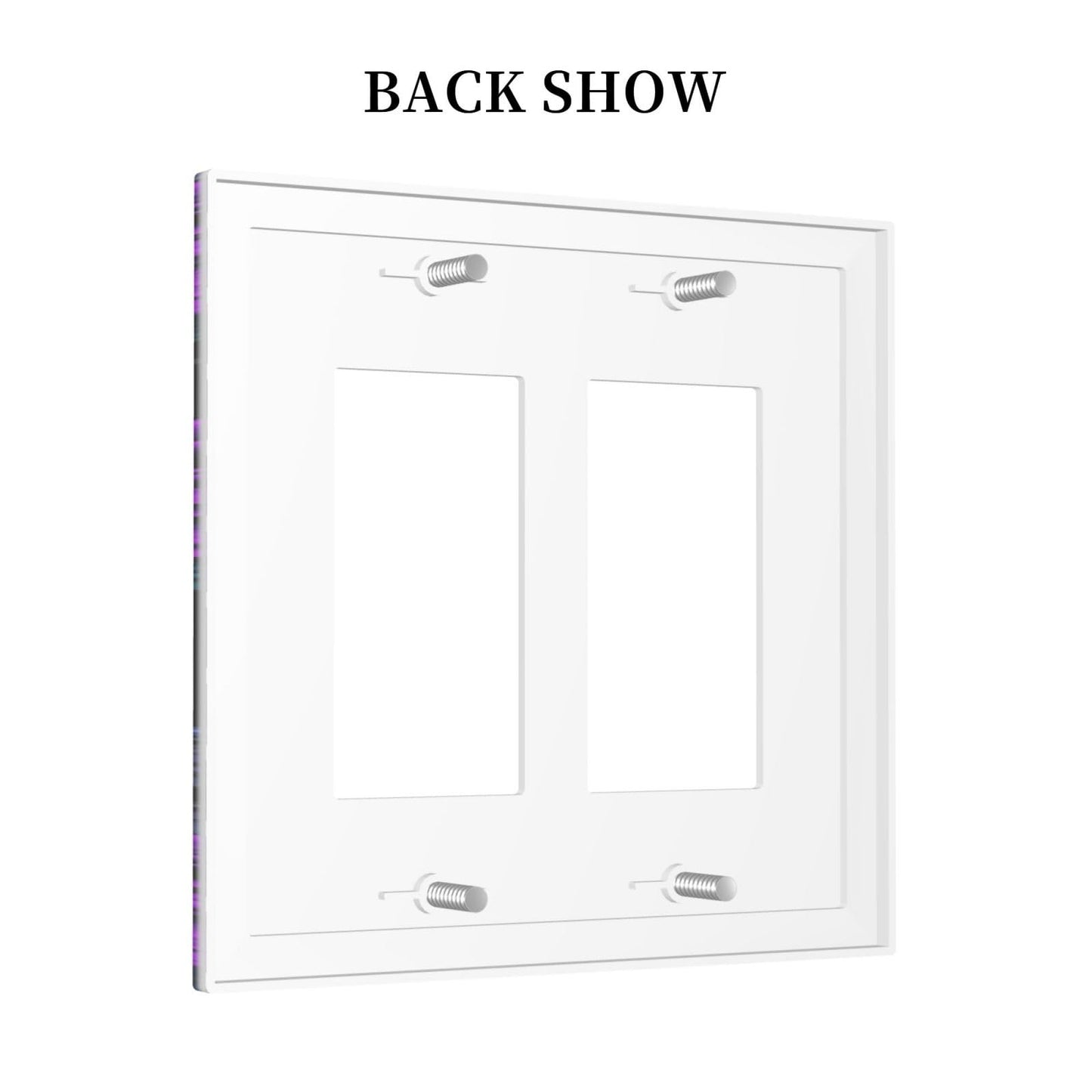 Naiqadnehz Decorative Outlet Covers Gothic Style Crow Purple Flowers 2 Gang Double GFCI Rocker Electrical Wall Panels Light Switch Cover Plate for Bedroom living Room Decor
