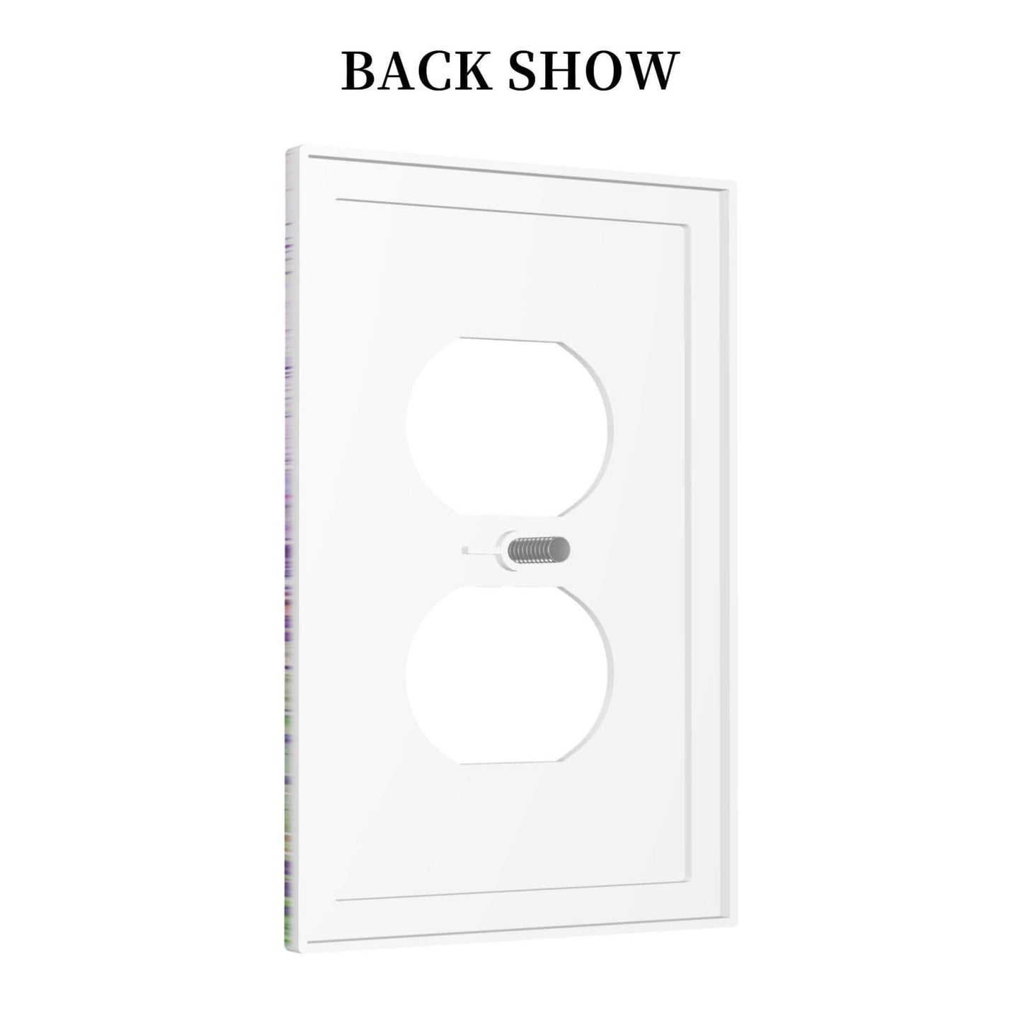 Outlet Cover Plate Decorative Wall Plates Lavender Flower 1 Gang Electrical Socket Covers Purple Faceplate for Farm House Bedroom Kitchen Living Room Plastic Decora