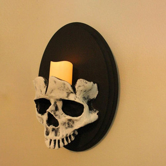 shenruifa Skeleton Wall Candle Holder Spooky Decor for Halloween Party Decoration 15cm (1)