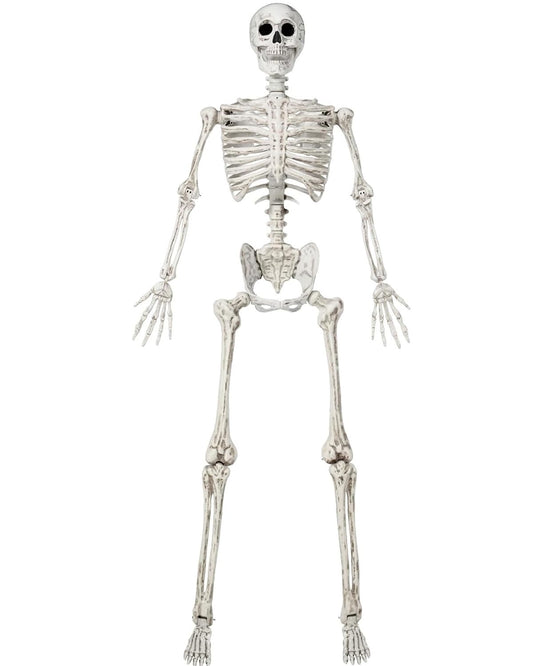 JOYIN 6.9 FT Halloween Posable Life Size Skeleton, Full Body Realistic Skeleton Bones with Movable Joints for Halloween Indoor Outdoor Party Decoration, Spooky Scene Prop, Haunted House Decor (Yellow)