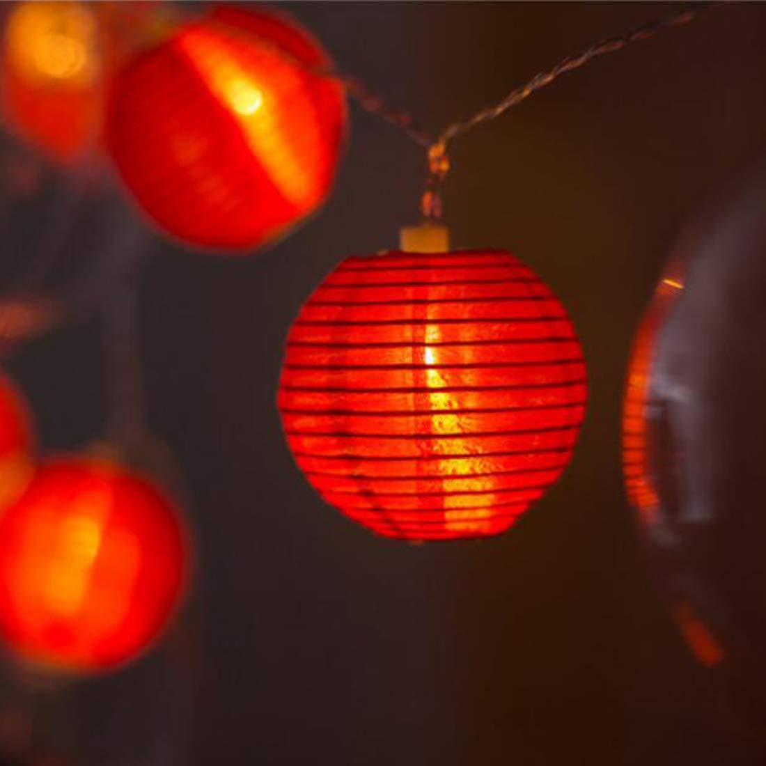 Amants01 Red Lantern String Lights 13.12 ft 20 LEDs Battery Operated Hanging Lanterns String Lights for Chinese New Year,Spring Festival,Wedding,Party Decoration,Christmas