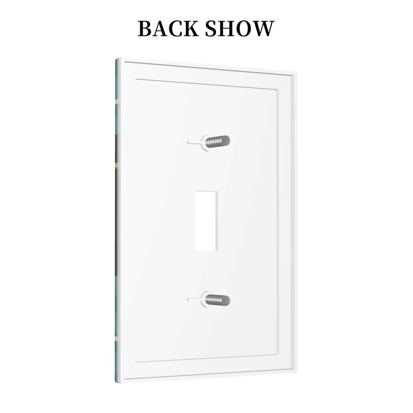 JDAKHD Unique Cats Light Switch Cover Plate Modern Cat Funny 1 Gang Decorative Wall Plate Green Cute Black Kitty Single Toggle Outlet Switch Faceplate Cover Bathroom