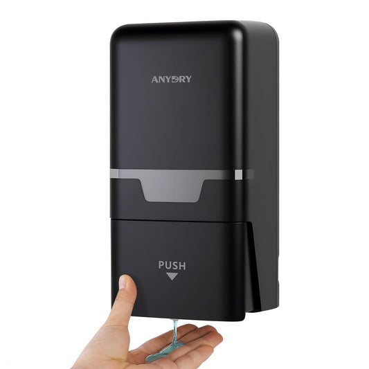 anydry Manual Liquid Soap Dispenser Wall Mount, 27oz (800 ml) Large Capacity for Commercial Bathroom