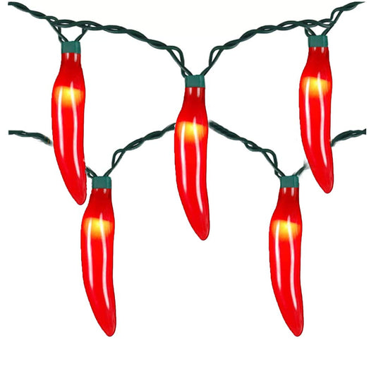 Chili Pepper String Lights Plug in, 13.6Ft 35 LED Red Chili Pepper Christmas Lights, Connectable Chili Lights UL Listed for Outdoor Indoor Kitchen Garden Fiesta Patio Mexican Party Decor, Green Wire