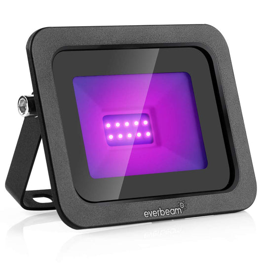 Everbeam 395nm 10W UV LED Black Light - High Performance Bulbs, IP66 Waterproof - Ultraviolet Flood Lighting for Aquarium, Indoor or Outdoor Parties, Stage - Party Supplies, Halloween Decorations