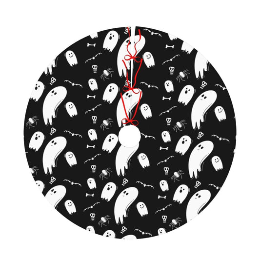 Halloween Ghost Christmas Tree Skirt 36 Inches Home Decoration New Year Holiday Party Xmas Ornaments Tree Mat