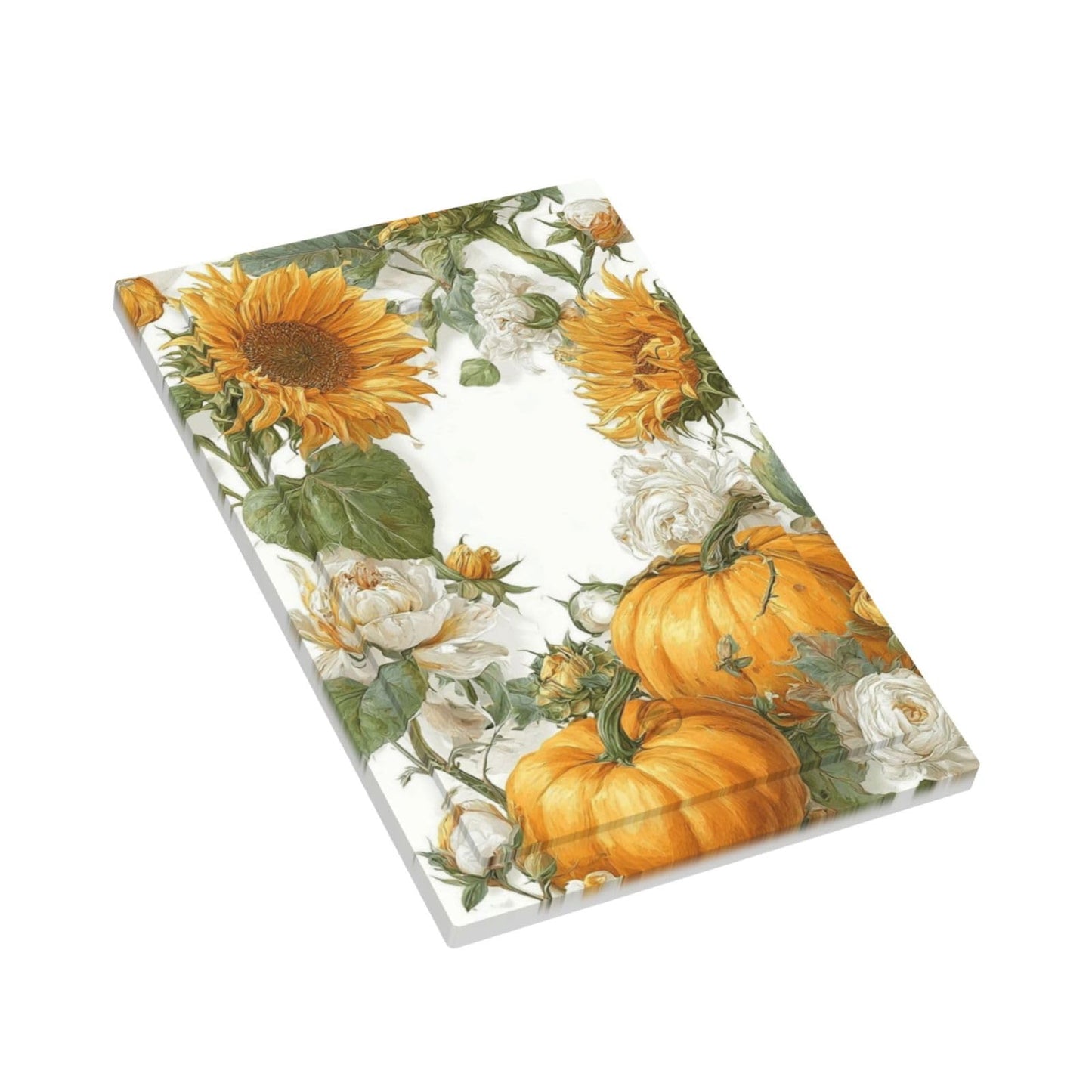 Nadoabtm Light Switch Cover Plate Sunflowers Pumpkins And White Roses 1 Gang Decorative Switch Plate Covers No Device Blank Wall Plate Electrical Outlet Cover for Bedroom Decor