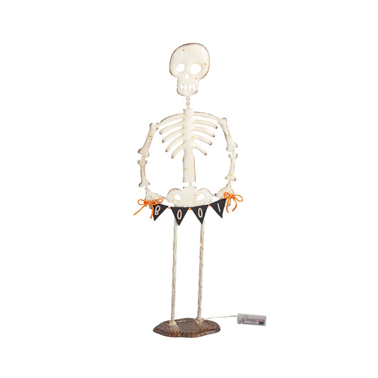 Mud Pie Halloween Large Light Up Skeleton Sitter