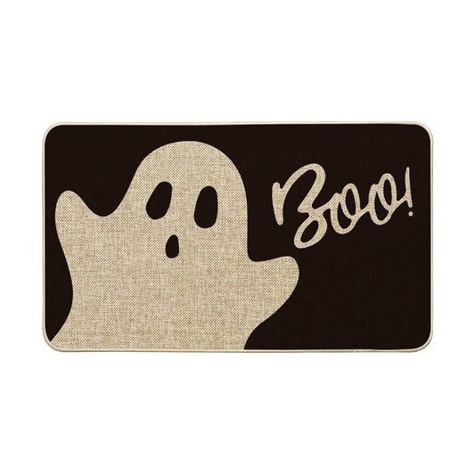 Artoid Mode Ghost Boo Halloween Doormat, Spooky Home Decor Low-Profile Switch Rug Door Mat Floor Mat for Indoor Outdoor 17x29 Inch