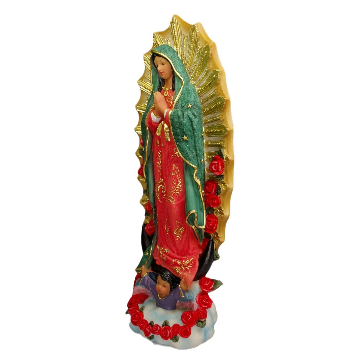 PSYHILAR Virgen de Guadalupe Statues, Our Lady of Guadalupe Virgin Mary Statue, Large Virgencita Maria Estatua Resin Figurine 6 Inch