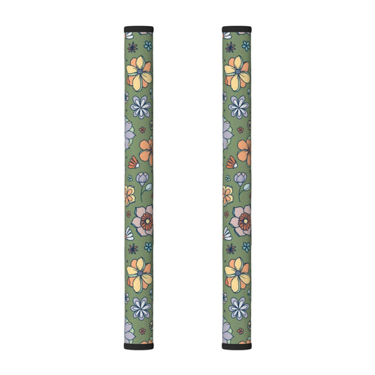 Refrigerator Door Handle Covers, Retro Floral Fridge Handle Cover Set of 2 Kitchen Appliance Handle Covers Protector for Fridge Microwave Stove Oven Dishwasher