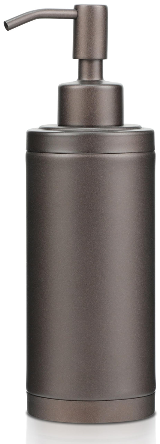 Tiilan Countertop Hand Soap Dispenser, Refillable Stainless Steel Soap Pump Bottle for Bathroom & Kitchen, Free Standing - 300ml, Bronze
