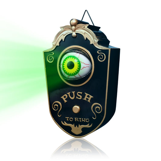 Halloween Doorbell Decoration, Lightup Eyeball Doorbell with Scary Sounds, Trick or Treat Event for Kids, Halloween Decorations for Indoor& Outdoor